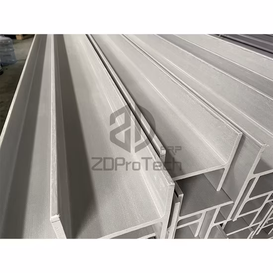 Fiber Glass Products Supplier Structural Profiles Plastic I Beam FRP H Beam.
